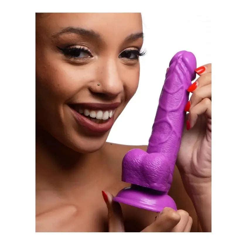 Pop Peckers Dildo with Balls Purple 6.5 Inch with Fast Shipping United Kingdom Stoke on Trent