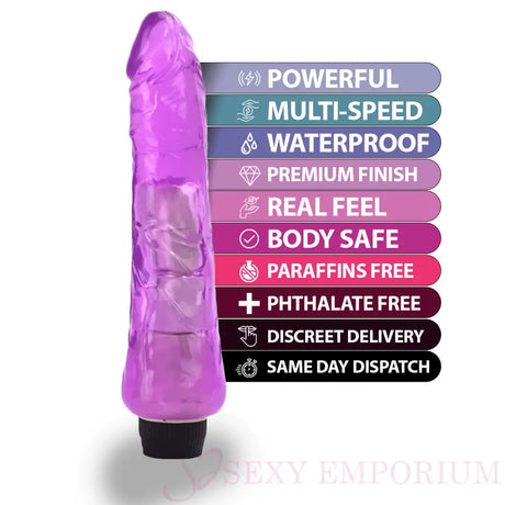 Powerful 9 Inch Multi-speed Vibrator Purple - Save 25% - Multi-speed - Fast Shipping - United Kingdom Stoke-on-trent