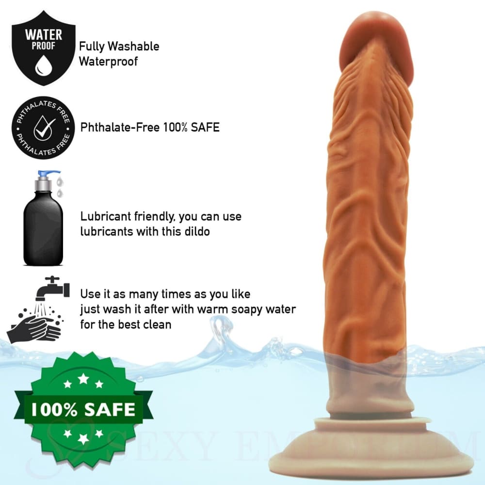 Primed Anal Dildo Brown - Medium / Tan Skin - Sex Toys