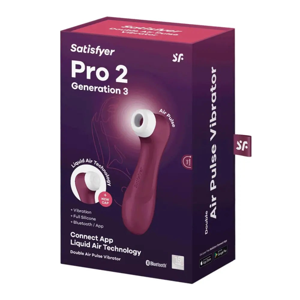 Pro 2 Generation 3 with Liquid Air Technology Vibration and Bluetooth/app Wine Red - Save 30% - with - Vibrator United Kingdom