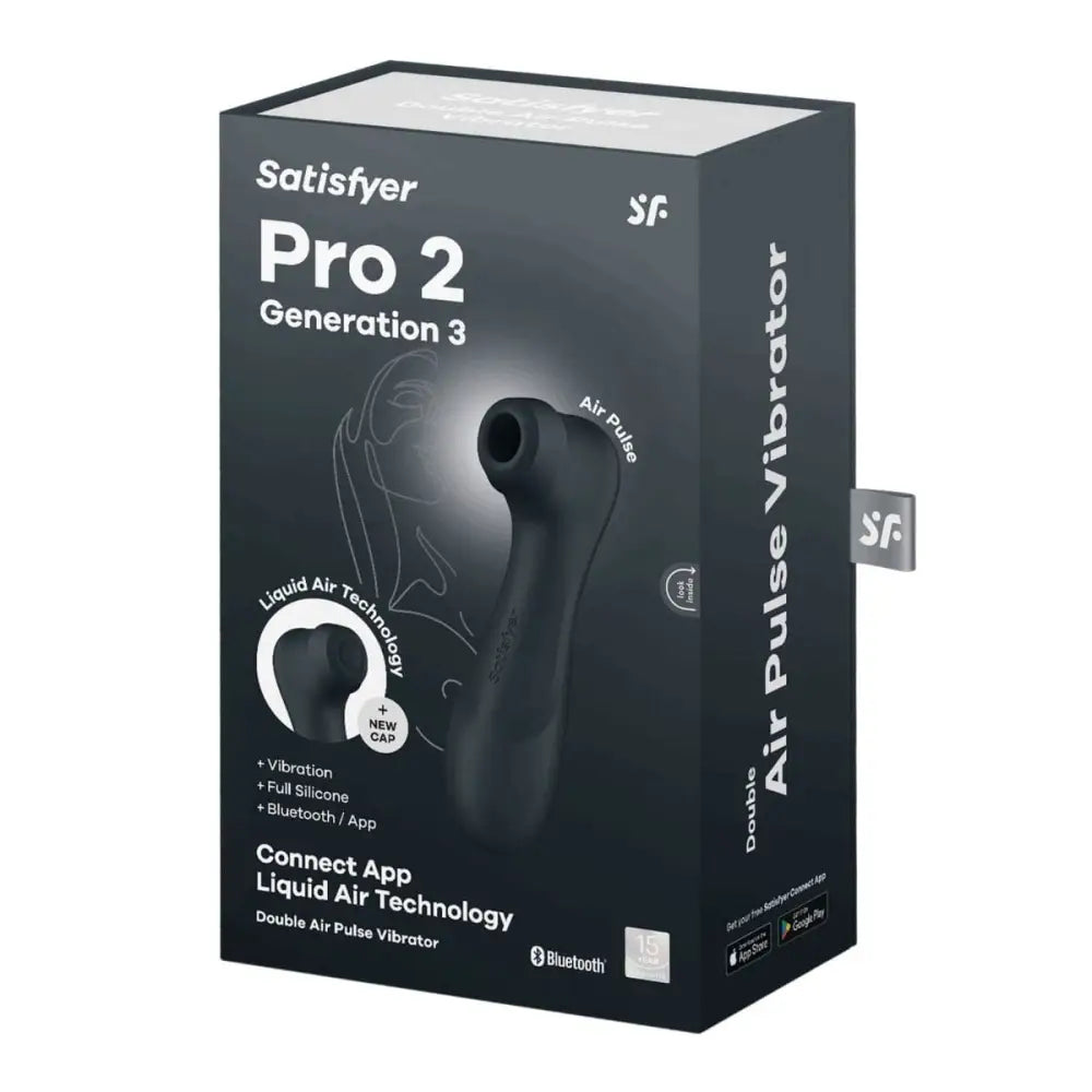 Pro 2 Generation 3with Liquid Air Technology Vibration and Bluetooth/app Black - Sex Toys - Save 25% - Vibrator United Kingdom