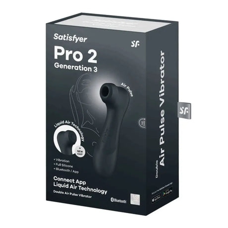 Pro 2 Generation 3with Liquid Air Technology Vibration and Bluetooth/app Black - Sex Toys - Save 25% - Vibrator United Kingdom