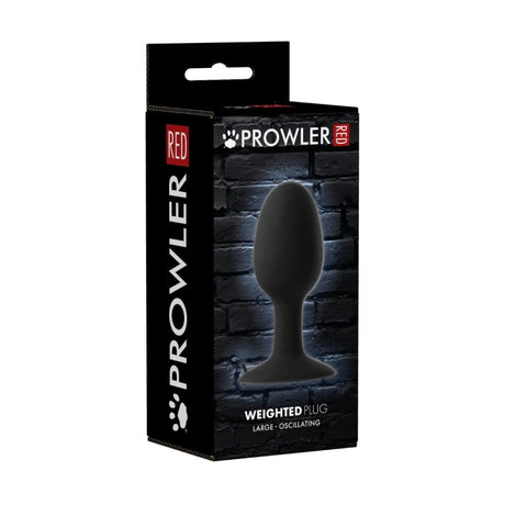 Prowler RED Large Weighted Butt Plug Black - Sex Toys