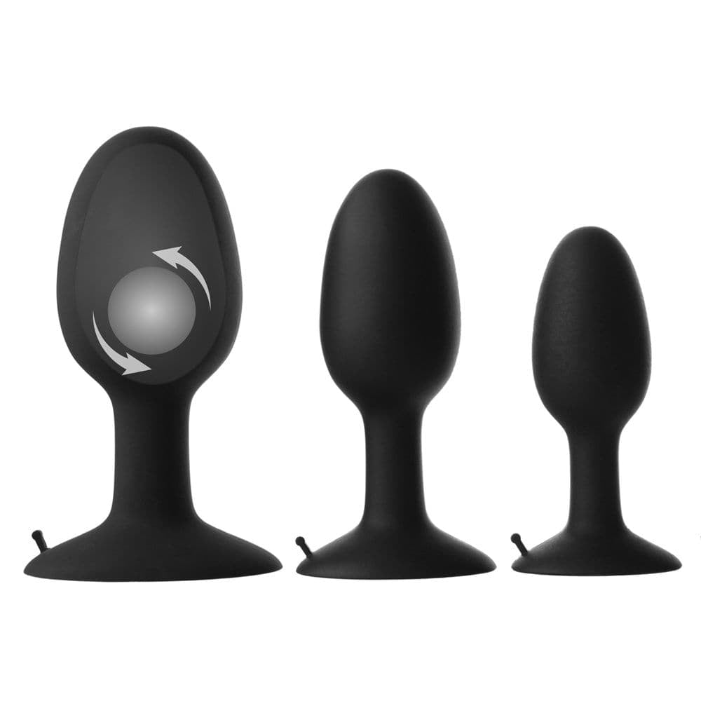 Prowler RED Small Weighted Butt Plug Black - Sex Toys