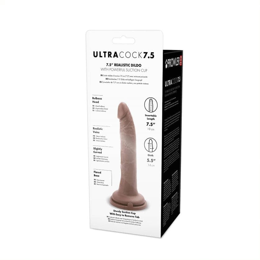 Prowler红色Ultra Cock 7.5假阳具 - 焦糖