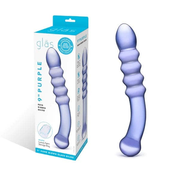 Purple Double Ended Glass Dildo