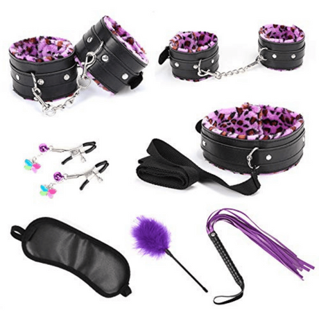 Purple Leopard Print Bondage Kit