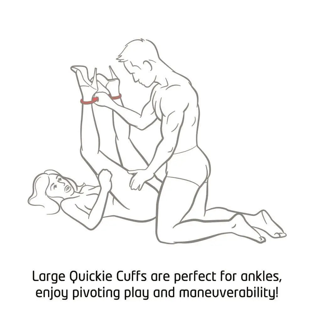 Quickie Cuffs Large Red Ankle or Wrist - Save 25% - or - Fast Shipping - Sale United Kingdom Stoke-on-trent