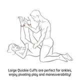 Quickie Cuffs Large Red Ankle or Wrist - Save 25% - or - Fast Shipping - Sale United Kingdom Stoke-on-trent