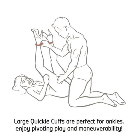 Quickie Cuffs Large Red Ankle or Wrist - Save 25% - or - Fast Shipping - Sale United Kingdom Stoke-on-trent