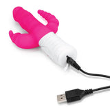 Rabbit Essentials Rr Rechargeable Slim Double Penetration Vibrator Pink - Save 20% - Rr - United Kingdom Stoke-on-trent