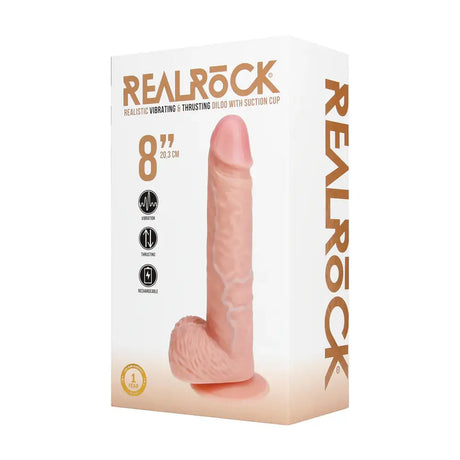 Real Rock - Vibrating and Thrusting Straight Cock with Balls - 8 / 20 5 Cm - Flesh - Save 10% - Dildo United Kingdom Stoke-on-trent