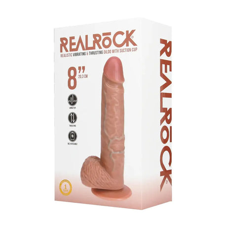 Real Rock - Vibrating and Thrusting Straight Cock with Balls - 8 / 20 5 Cm - Tan - Save 10% - Dildo United Kingdom Stoke-on-trent