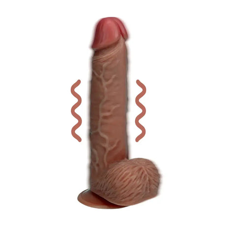 Real Rock - Vibrating Regular Straight Cock with Balls - 9 / 23 Cm - Tan - Save 10% - Cm - Dildo United Kingdom Stoke-on-trent