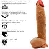 Realistic Dildo Sex Toy for Women Men Couples Real Feel Brown Dong Suction Cup - for - Original Sexy Emporium United Kingdom Stoke-on-trent