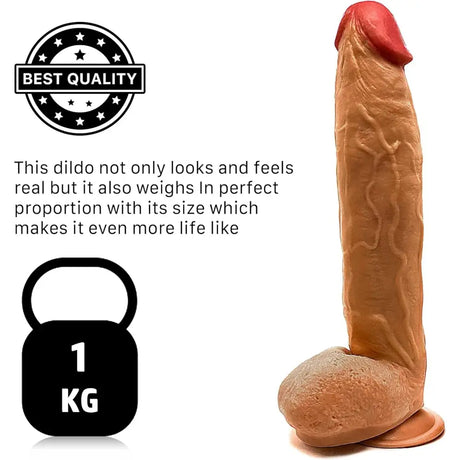 Realistic Dildo Sex Toy for Women Men Couples Real Feel Brown Dong Suction Cup - for - Original Sexy Emporium United Kingdom Stoke-on-trent