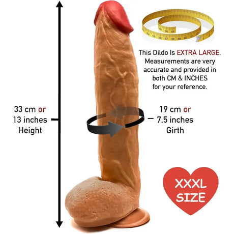 Realistic Dildo Sex Toy for Women Men Couples Real Feel Brown Dong Suction Cup - for - Original Sexy Emporium United Kingdom Stoke-on-trent