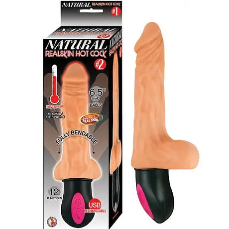 Realistic Warming 6.5 Inch Vibrating Dildo with Balls Vanilla - Dildos - Save 25% - Inch - Fast - United Kingdom Stoke-on-trent