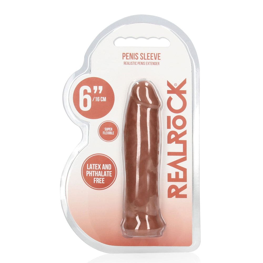 Realrock 6 Inch Penis Sleeve Flesh Tan - Save 25% - Sale