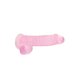 Realrock 6 Inch Pink Realistic Crystal Clear Dildo - Save 30%