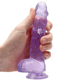 Realrock 6 Inch Purple Realistic Crystal Clear Dildo - Save 30%