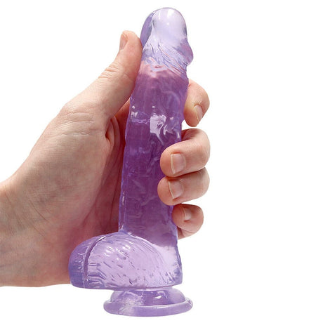 Realrock 6 Inch Purple Realistic Crystal Clear Dildo - Save 30%