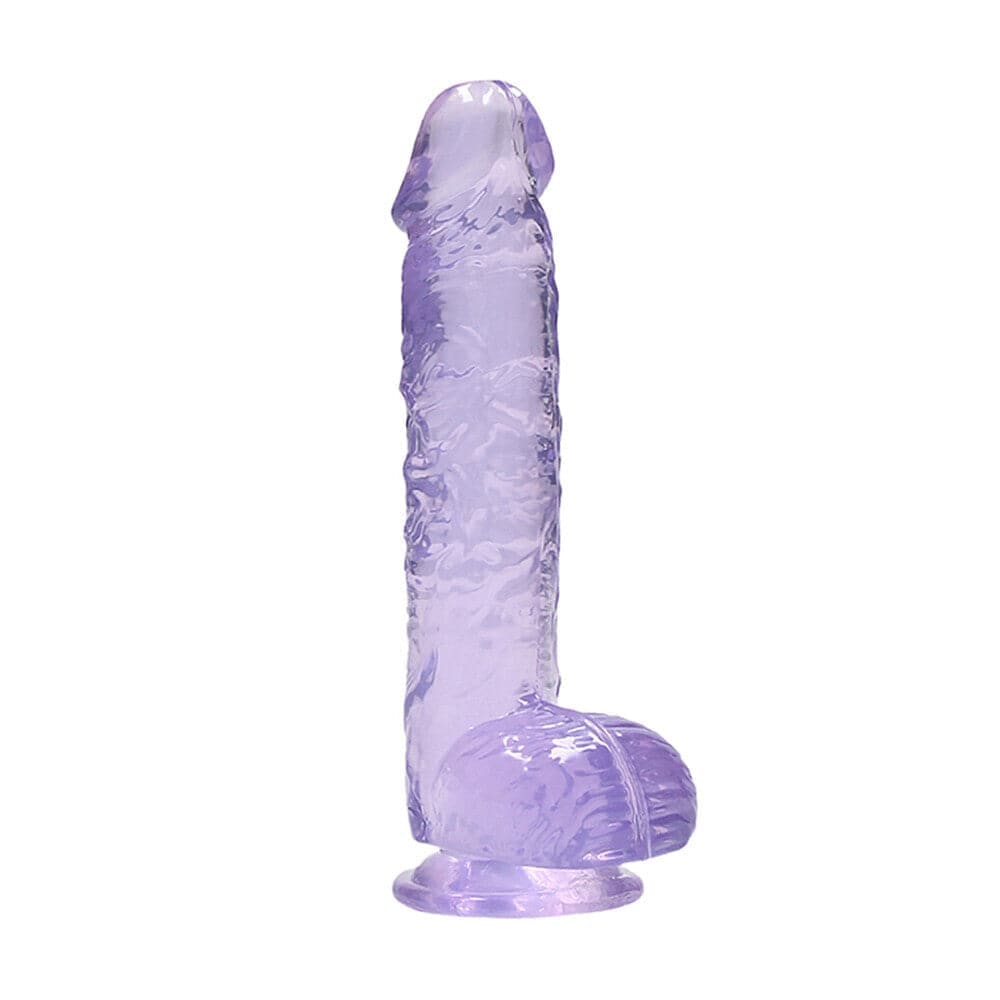 Realrock 6 Inch Purple Realistic Crystal Clear Dildo - Save 30%