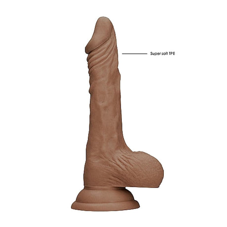 Realrock 7 pouces dong avec testicules chair beige