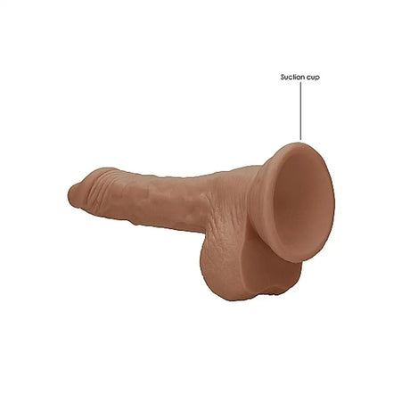 Realrock 7 Inch Dong with Testicles Flesh Tan - Save 25% - Realrock with - Fast Shipping - Dildo United Kingdom Stoke-on-trent