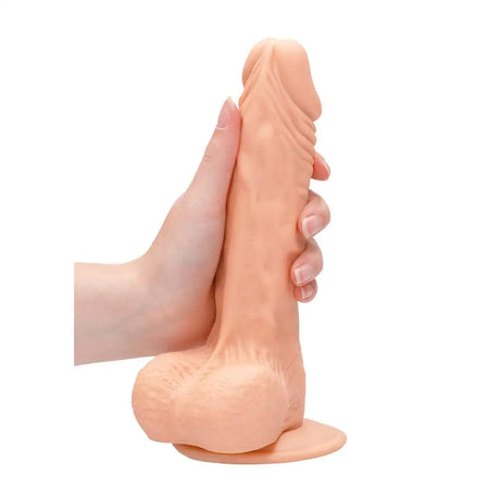 Realrock 8 Inch Dong with Testicles Flesh Pink - Save 30% - Realrock with - Fast Shipping - Dildo United Kingdom Stoke-on-trent