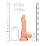 Realrock 8 Inch Dong with Testicles Flesh Pink - Save 30% - Realrock with - Fast Shipping - Dildo United Kingdom Stoke-on-trent