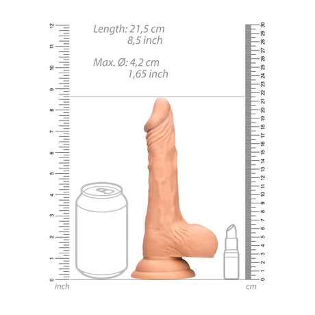 Realrock 8 Inch Dong with Testicles Flesh Pink - Save 30% - Realrock with - Fast Shipping - Dildo United Kingdom Stoke-on-trent