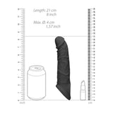 Realrock 8 Inch Penis Sleeve Black - Save 30% - Dildo