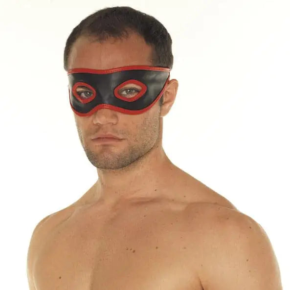 Red and Black Leather Mask - Save 30% - and - Fast Shipping - Sale United Kingdom Stoke-on-trent
