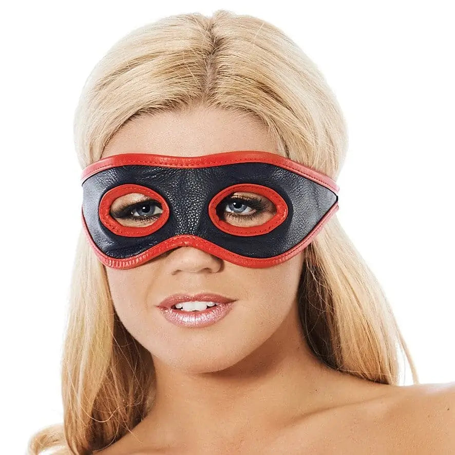 Red and Black Leather Mask - Save 30% - and - Fast Shipping - Sale United Kingdom Stoke-on-trent