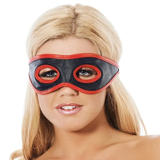 Red and Black Leather Mask - Save 30% - and - Fast Shipping - Sale United Kingdom Stoke-on-trent