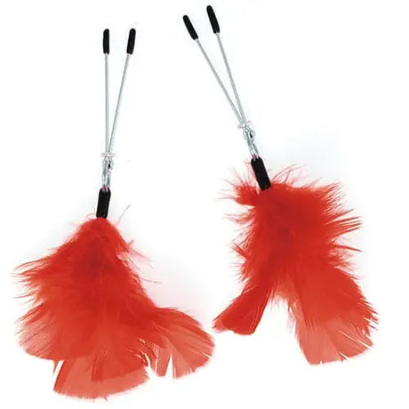 Red Feather Nipple Clamps - Save 25% - Fast Shipping - Sale United Kingdom Stoke-on-trent