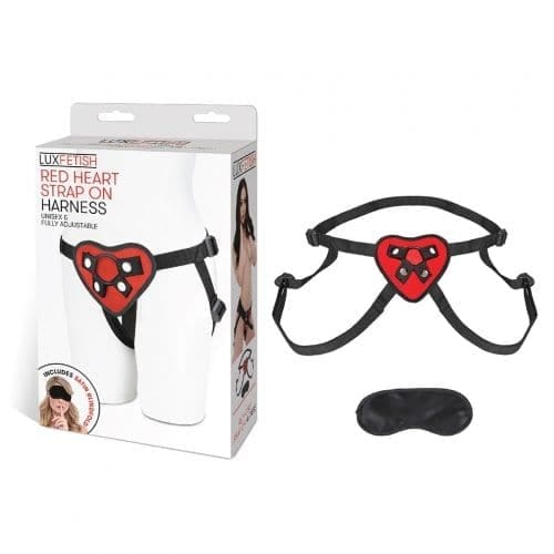 Red Heart Strap-on Harness - Save 30% - Dildo