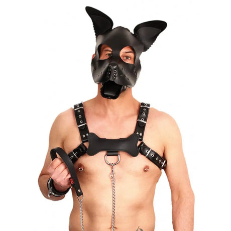 Red Leather Puppy Dog Mask - Save 30% - Fast Shipping - Sale United Kingdom Stoke-on-trent
