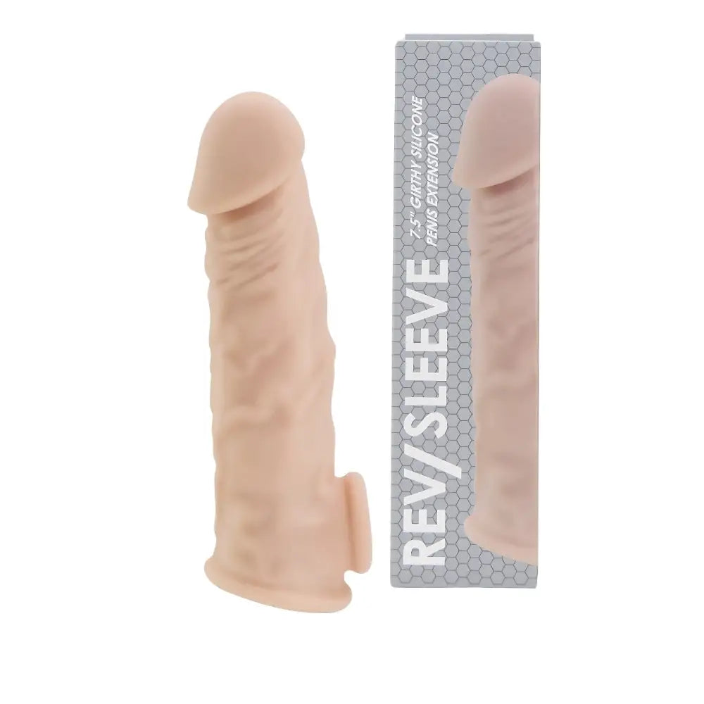 Rev Sleeves 7.5 Inch Girthy Realistic Silicone Penis Extension Sleeve Cock and Extenders United Kingdom Stoke on Trent