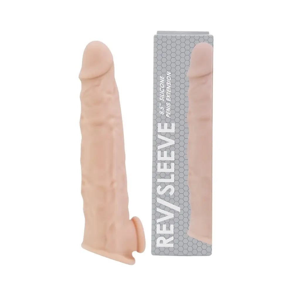 Rev-sleeves 8.5 Inch Realistic Silicone Penis Extension Sleeve - Rev-sleeves - Fast - Cock Sleeves and Extenders United Kingdom