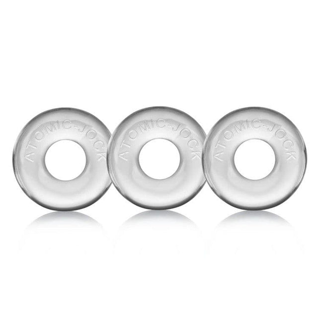 RINGER DONUT Cock Rings Clear 3-pack - Sex Toy