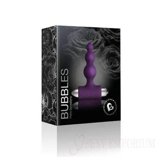 Rocks-off 7 Speed Bubbles Butt Plug Purple - Save 25% - Rocks-off Bubbles - Fast Shipping - Anal Vibrators United Kingdom Stoke-on-trent