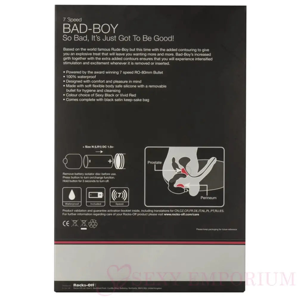 Rocks off Bad Boy - Red - Save 25% - off - Fast Shipping - Sale United Kingdom Stoke-on-trent