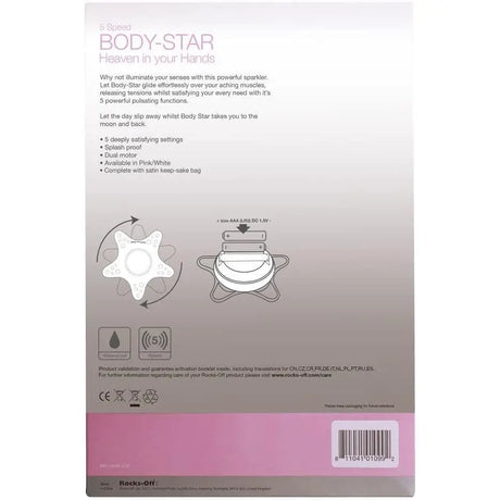Rocks off Body Star Intimate Massager Vibrator - Save 25% - off - Fast Shipping - United Kingdom Stoke-on-trent