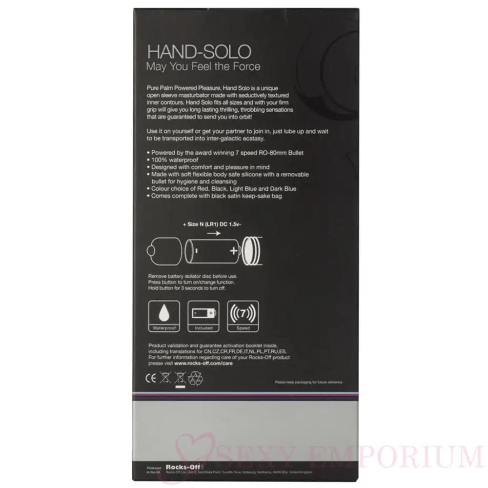 Rocks off Hand Solo Blue - Save 25% - off - Fast Shipping - Sale United Kingdom Stoke-on-trent
