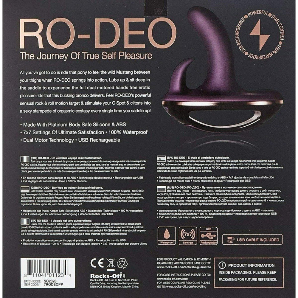 Rocks Off RO DEO Sit On Vibrator - Sexy Emporium