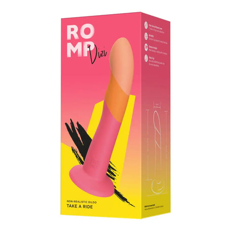 Romp Dizi Non Realistic Silicone Dildo Orange Pink 7 Inch Romp Fast United Kingdom Stoke on Trent
