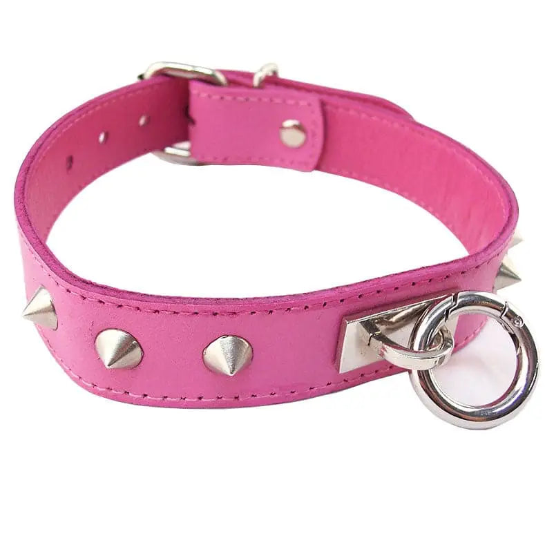 Rouge Garments Pink Studded Oring Collar - Save 30% - Oring - Fast Shipping - Sale United Kingdom Stoke-on-trent