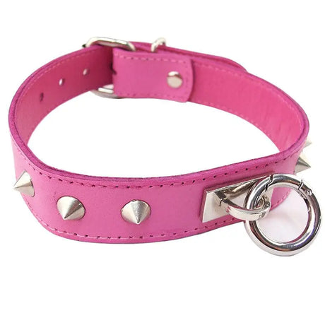Rouge Garments Pink Studded Oring Collar - Save 30% - Oring - Fast Shipping - Sale United Kingdom Stoke-on-trent